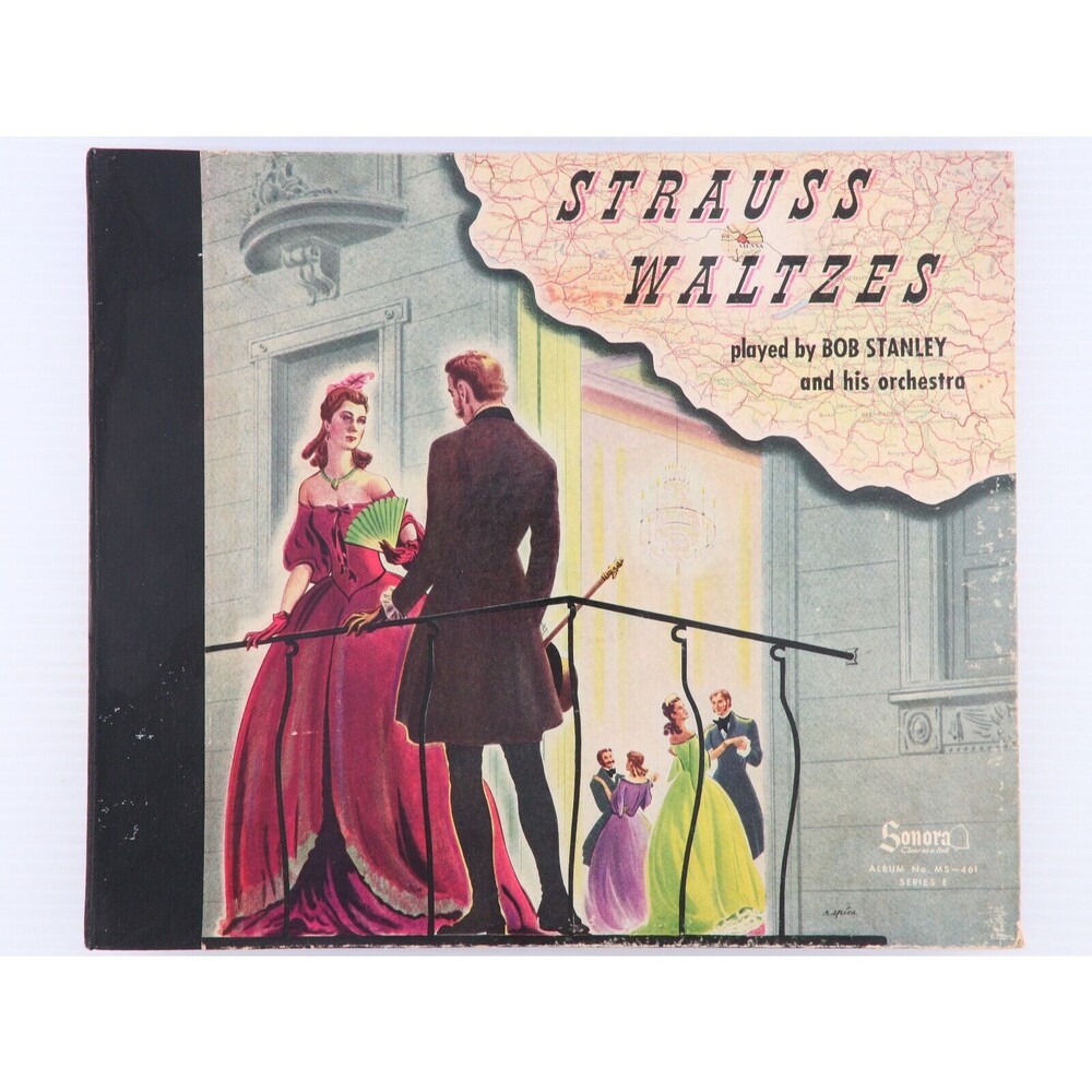 Bob Stanley - Strauss Waltzes - 1944 4x 10" 78rpm Shellac Record Book Set MS-461